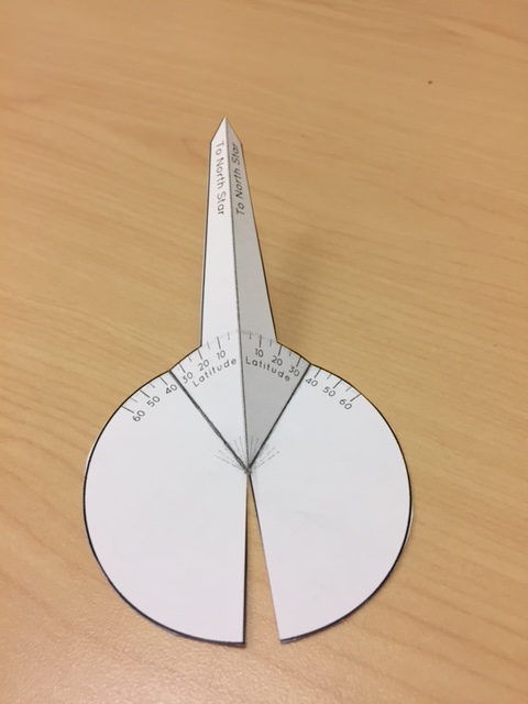 This is how a folded gnomon for the paper sundial should look