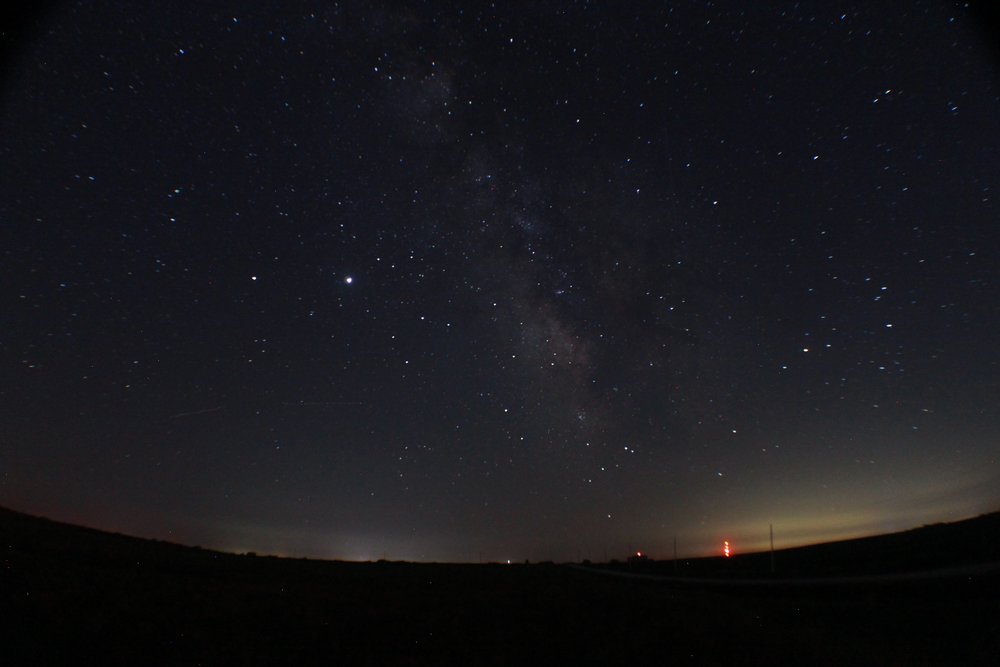 Saturn, Jupiter, Sagittarius, Scorpius, and the Milky Way